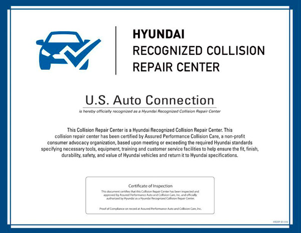 HYUNDAI Recognized Collision Repair Center